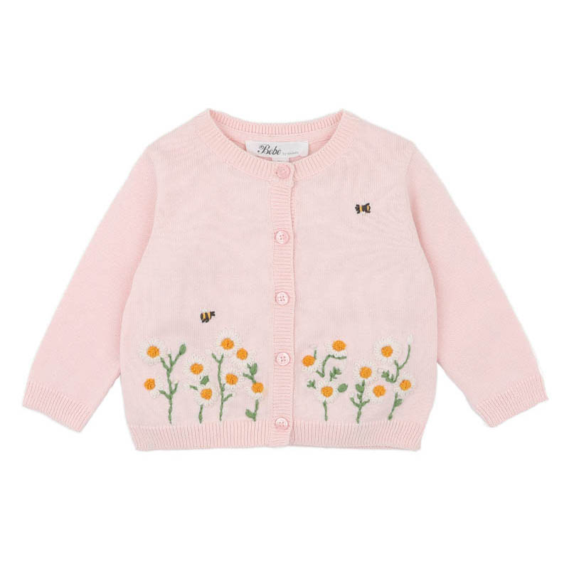 Bébé Tess Organic Hand Embroided Cardigan